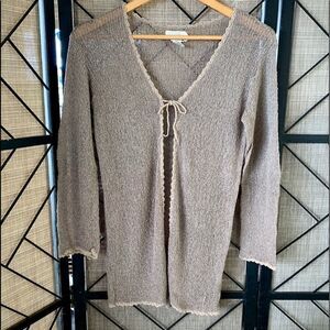 Ku De Tah Sweater, Cover Up, Tan, Small
